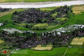 روستاهای به آتش کشیده شده در میانمار