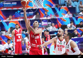 دیدار تیم های ملی بسکتبال ایران و فلسطین