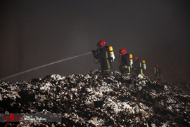 آتش سوزی در کارخانه پنبه پاک کنی - مشهد