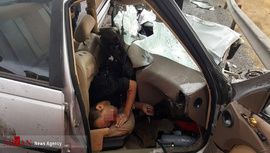 عکس خبری/ حادثه رانندگی در محور اراک - بروجرد