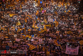 تظاهرات جدایی طلبان کاتالونیا
