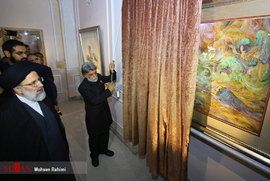 اهدای اثر استاد فرشچیان به موزه آستان قدس رضوی