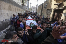 تشییع پیکر مرد 32 ساله فلسطینی
