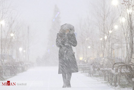 بارش برف در مسکو