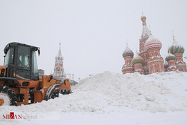 بارش برف در روسیه