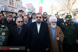 محسن رضایی دبیر مجمع تشخیص مصلحت نظام در راهپیمایی 22 بهمن