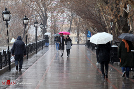 بارش باران و برف در تبریز