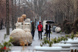 بارش باران و برف در تبریز