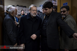 علی لاریجانی رئیس مجلس در مراسم ختم فرزند احمد توکلی