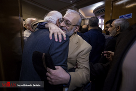 جواد لاریجانی دبیر ستاد حقوق بشر در مراسم ختم فرزند احمد توکلی