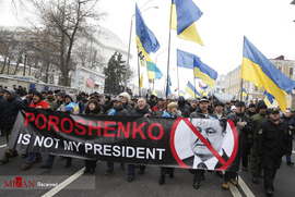 تظاهرات بر علیه رییس جمهور اوکراین در کیف