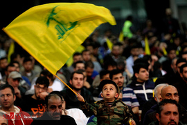 گردهمایی حامیان حامیان گروه حزب الله لبنان در شهر بیروت