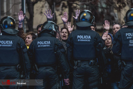 تظاهرات هزاران استقلال طلب کاتالونیا