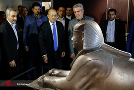 افتتاح نمایشگاه موزه لوور در ایران با حضور وزیر خارجه فرانسه