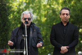 منوچهر اسماعیلی در مراسم تشییع پیکر زنده یاد ناصر چشم آذر