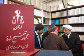 بازدید حجت الاسلام و المسلمین امینی معاون منابع انسانی قوه قضاییه از نمایشگاه کتاب