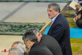 محسن هاشمی رییس شورای شهر تهران در نماز جمعه روز قدس