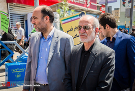 محمد حسین مقیمی استاندار تهران در راهپیمایی روز قدس 