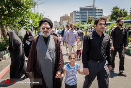 حجت الاسلام محتشمی پور در راهپیمایی روز قدس