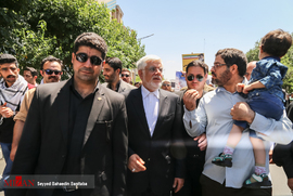 محمدرضا عارف نماینده مجلس شورای اسلامی در راهپیمایی روز قدس