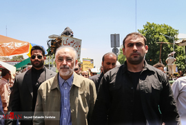 علی اکبر صالحی رییس سازمان انرژی اتمی در راهپیمایی روز قدس