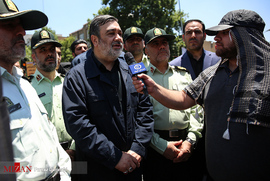 سردار اشتری فرمانده نیروی انتظامی در راهپیمایی روز قدس