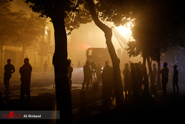 آتش سوزی در خیابان امیرکبیر