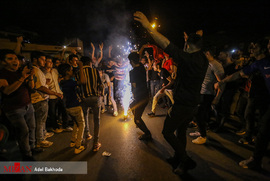 شادی مردم بعد از بازی ایران و پرتغال در همدان