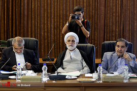 حجت الاسلام و المسلمین محسنی اژه ای و عباس کدخدایی در جلسه مجمع تشخیص مصلحت نظام