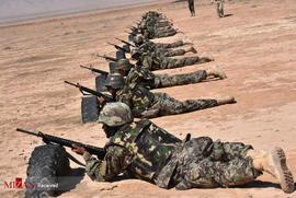 تمرین نظامی سربازان ارتش افغانستان