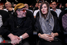 مهتاب کرامتی و داریوش مهرجویی در بیستمین جشن سینمای ایران