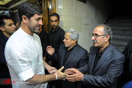 کریم باقری در مراسم ترحیم مرحوم مجید غلام نژاد