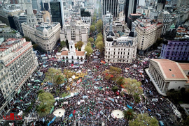 اعتصاب و اعتراضات اتحادیه های کارگری در آرژانتین