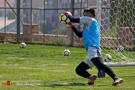 ابوالفضل درویش وند در تمرین تیم ملی امید