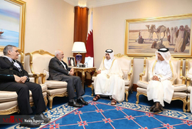  دیدار ظریف با نخست وزیر قطر 