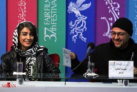 علیرضا کمالی و لیلا زارع در نشست خبری فیلم سینمایی 