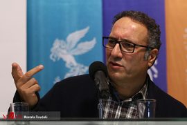 سید رضا میرکریمی، تهیه کننده و کارگردان، در نشست خبری فیلم سینمایی قصر شیرین