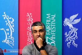 پژمان جمشیدی ، بازیگر، در نشست خبری فیلم سینمایی ایده اصلی