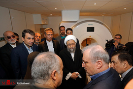 بازدید آیت الله آملی لاریجانی رئیس قوه قضاییه از مراحل ساخت بیمارستان فوق تخصصی قوه قضاییه