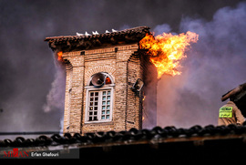آتش‌سوزی مسجد جامع و بازار ساری