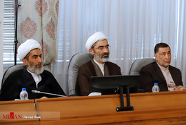 حجت الاسلام خلفی و حجت الاسلام صادقی در جلسه مسئولان عالی قضائی