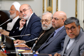 دکتر شجاعی، تویسرکانی، جواد لاریجانی و ناصر سراج در جلسه مسئولان عالی قضائی
