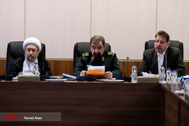 محسن رضایی و آیت الله آملی لاریجانی در جلسه مجمع تشخیص مصلحت نظام