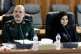 لعیا جنیدی و سردار وحیدی در جلسه مجمع تشخیص مصلحت نظام