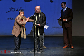 علی عمرانی و فرزین محدث در شانزدهمین جشن بازیگر خانه تئاتر