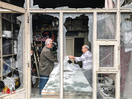 بازار تاریخی تبریز پس از آتش‌سوزی شب گذشته