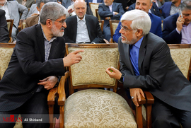 محمدرضا عارف و علی مطهری در دیدار رئیس و نمایندگان مجلس شورای اسلامی با رئیس قوه قضاییه