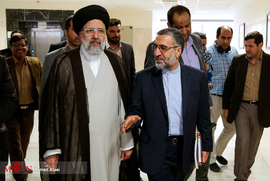 اسماعیلی وآیت الله رئیسی در بازدید از دادگاه‌های تجدید نظر استان تهران