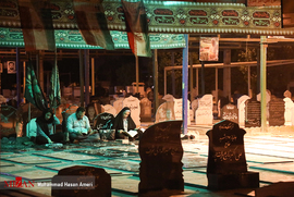 مراسم احیاء شب بیست و یکم ماه مبارک رمضان مزار شهدای مدافع حرم و دفاع مقدس اهواز