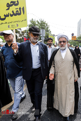 حجت الاسلام بهرامی در راهپیمایی روز جهانی قدس 